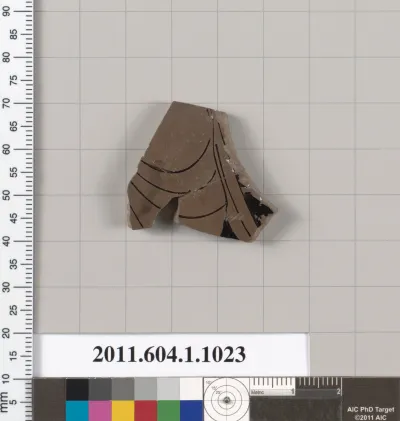 Terracotta fragment of a kylix (drinking cup)