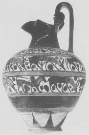 OINOCHOE (ETRUSCO-CORINTHIAN, BLACK-FIGURE)