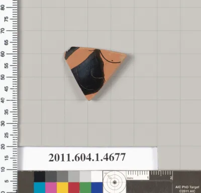 Terracotta fragment of a kylix (drinking cup)