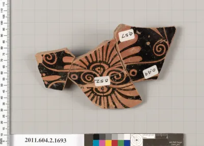 Terracotta fragment of a skyphos (deep drinking cup)