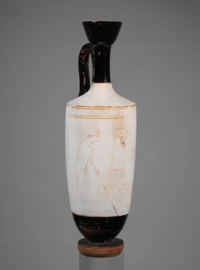 Terracotta lekythos (oil flask)