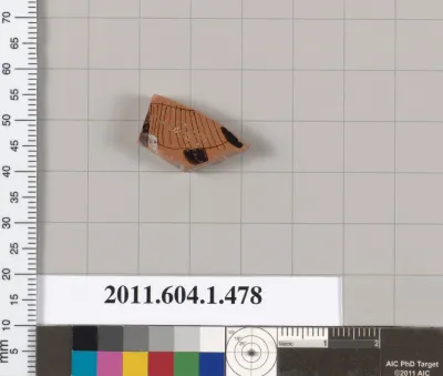 Terracotta fragment of a kylix (drinking cup)