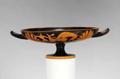 Terracotta kylix (drinking cup)