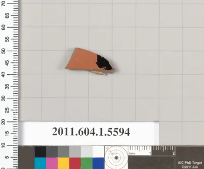 Terracotta rim fragment of a kylix (drinking cup)