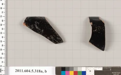 Terracotta rim fragments of kylikes (drinking cups)