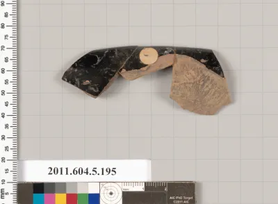 Terracotta rim fragment of a kylix (drinking cup)