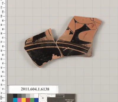 Terracotta fragment of a kylix (drinking cup)