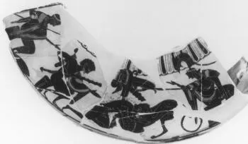 HYDRIA, FRAGMENT (ATHENIAN, BLACK-FIGURE)