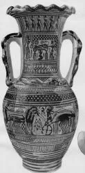 AMPHORA, NECK (ATHENIAN GEOMETRIC, SILHOUETTE)