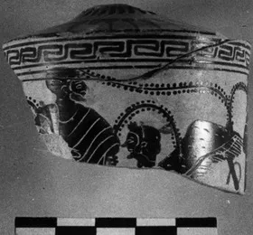 LEKYTHOS, FRAGMENT (ATHENIAN, BLACK-FIGURE)