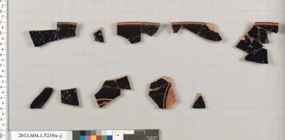 Terracotta fragments of a kylix (drinking cup)