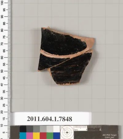 Terracotta fragment of a kylix (drinking cup)