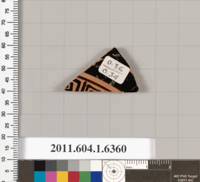 Terracotta fragment of a kylix (drinking cup)