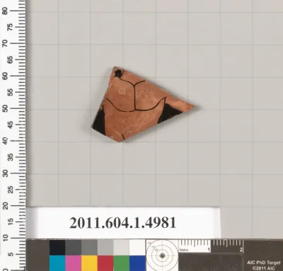 Terracotta fragment of a kylix (drinking cup)