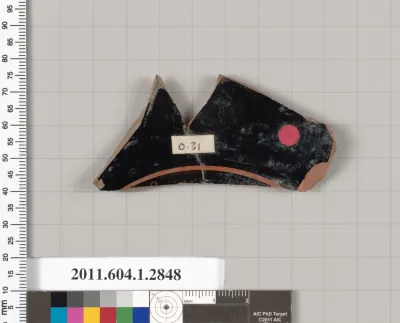 Terracotta fragment of a kylix (drinking cup)