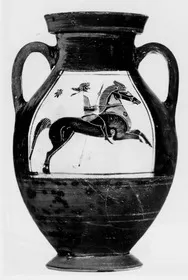 AMPHORA, BELLY, TYPE B (ATHENIAN, BLACK-FIGURE)
