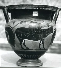 KRATER, COLUMN (ATHENIAN, BLACK-FIGURE)