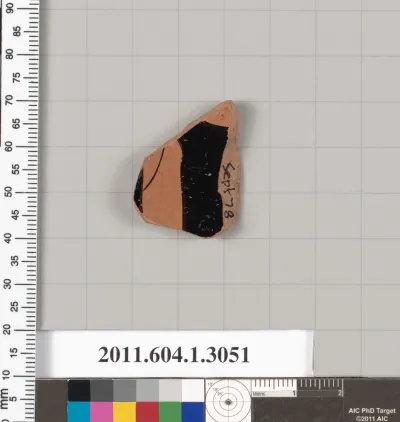 Terracotta fragment of a kylix (drinking cup)