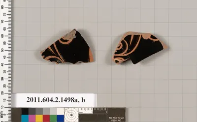 Terracotta fragments of skyphoi (deep drinking cups)
