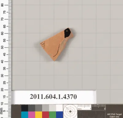 Terracotta fragment of a kylix (drinking cup)