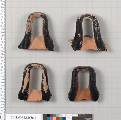 Terracotta fragments of kylikes (drinking cups)