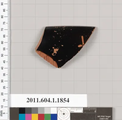 Terracotta rim fragment of a kylix (drinking cup)