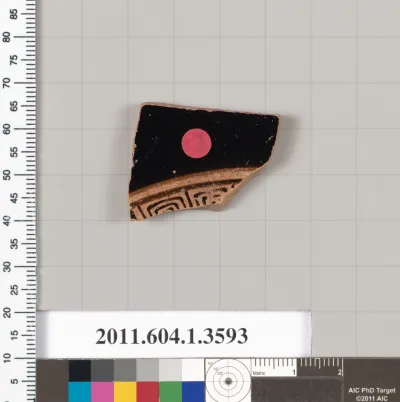 Terracotta fragment of a kylix (drinking cup)