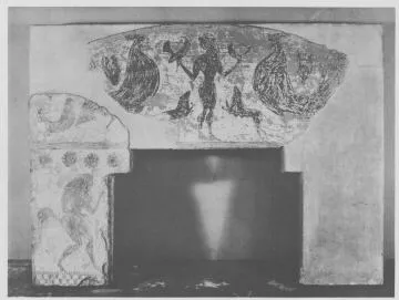 SARCOPHAGUS, FRAGMENT (EAST GREEK, CLAZOMENIAN, BLACK-FIGURE)