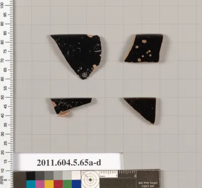 Terracotta rim fragments of kylikes (drinking cups)