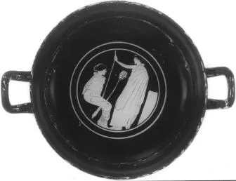 CUP, STEMLESS (ATHENIAN, RED-FIGURE)