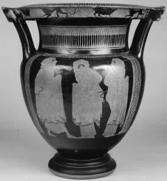 KRATER, COLUMN (ATHENIAN, RED-FIGURE)