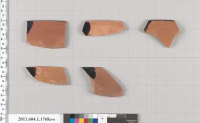 Terracotta rim fragments of kylikes(drinking cups)