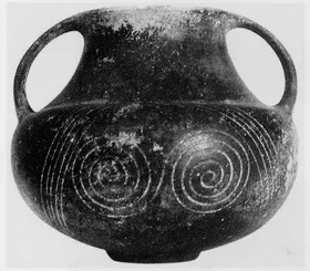 AMPHORA, BELLY (ETRUSCAN, BUCCHERO)