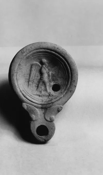 Lamp with Medallion of Cupid Walking