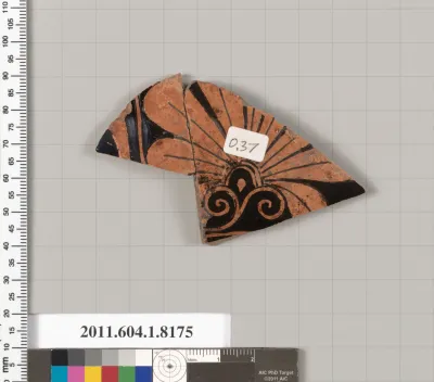 Terracotta fragment of a kylix (drinking cup)