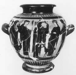 STAMNOS (ATHENIAN, BLACK-FIGURE)