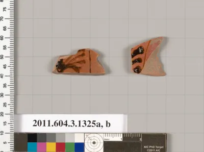 Terracotta fragments of skyphoi (deep drinking cups)