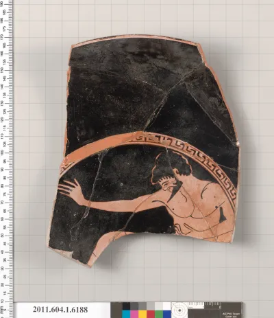 Terracotta fragment of a kylix (drinking cup)