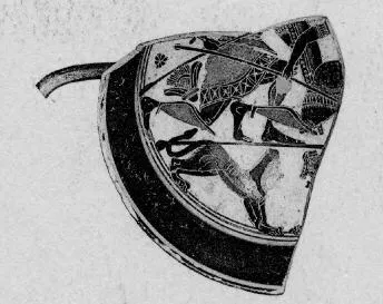 CUP, FRAGMENT (LACONIAN, BLACK-FIGURE)