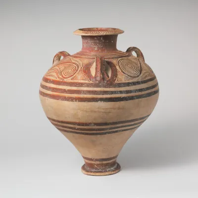 Terracotta pithoid jar