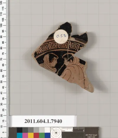 Terracotta fragment of a kylix (drinking cup)