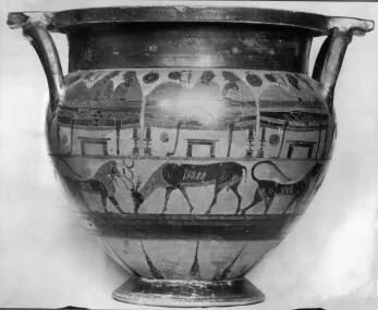 KRATER, COLUMN (ATHENIAN, BLACK-FIGURE)