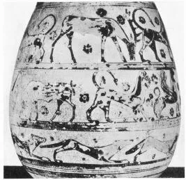 OLPE (PROTOCORINTHIAN, TRANSITIONAL, BLACK-FIGURE)