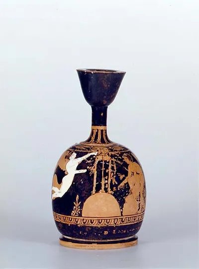 Attisch rotfigurige Bauchlekythos (Aryballos)