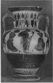 AMPHORA, NECK (ATHENIAN, BLACK-FIGURE)
