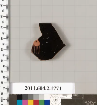 Terracotta rim fragment of a skyphos (deep drinking cup)