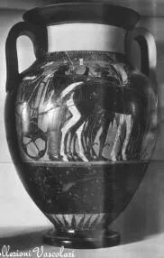 AMPHORA, BELLY, TYPE A (ATHENIAN, BLACK-FIGURE)