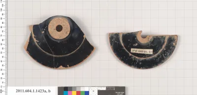 Terracotta fragments of kylikes (drinking cups)