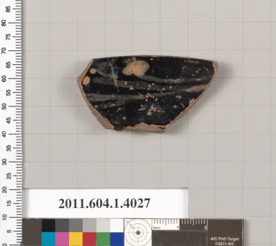 Terracotta rim fragment of a kylix (drinking cup)