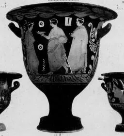KRATER, BELL (SOUTH ITALIAN, APULIAN, RED-FIGURE)